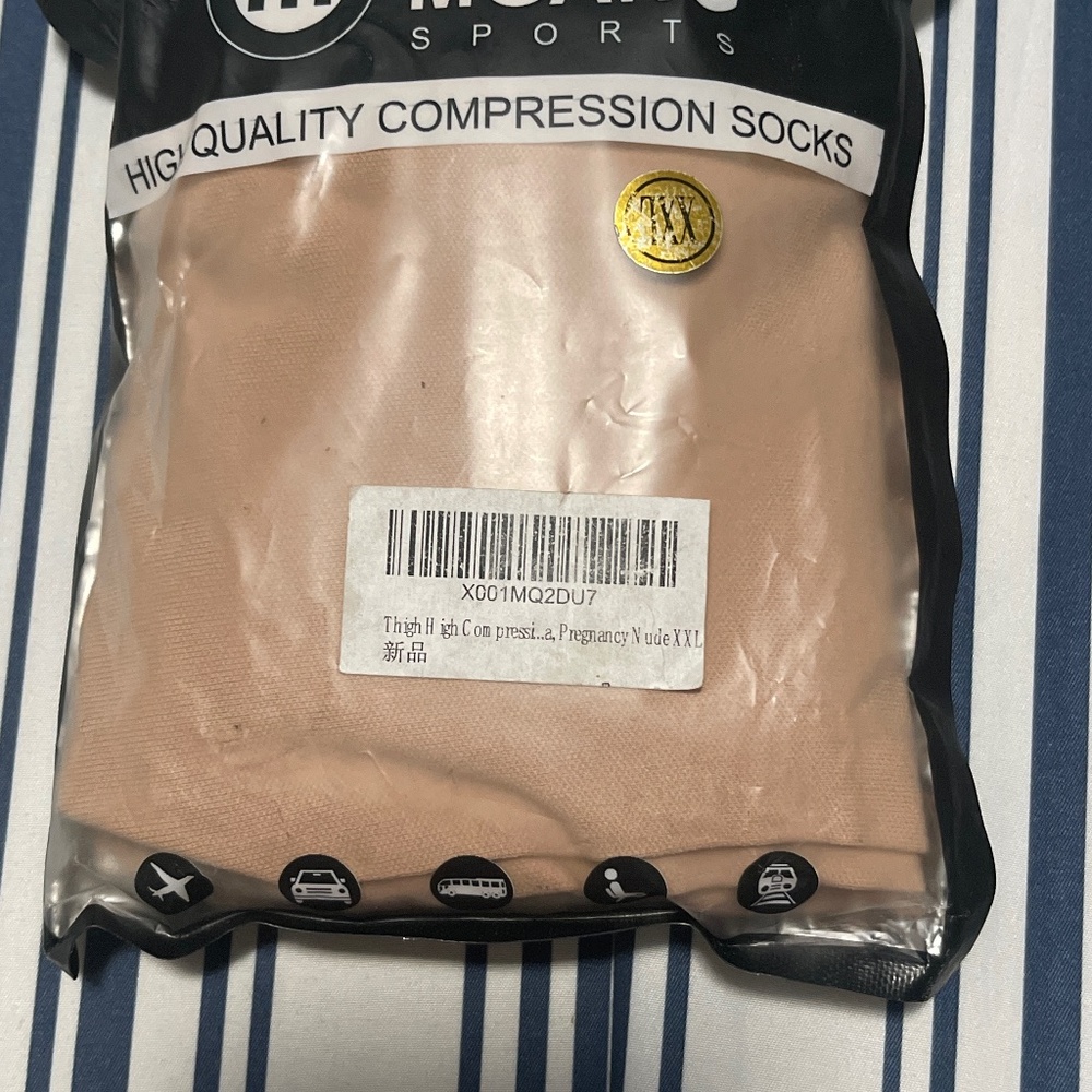 Thigh high compression socks